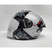 Mt Cosmo Arrow C2 Parlak Renk Güneş Vizörlü Yarım Kask Çok Renkli