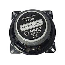 Herz 10cm 120watt Çift Yollu Tweeterli Oto Hoparlör Tekli Oto Hoparlör