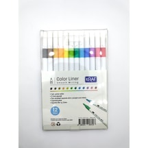 Kraf Color Lıner Kalem 0.5 MM Keçeli Kalem 12 Li