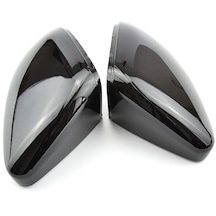 Karbon Görünümlü Siyah-volkswagen Araba Yan Kanat Ayna Kapağı Scirocco Passat B7 Cc Beatle Dikiz Aynası Kapatma Kapakları