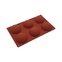 Yarım Küre Silikon Kalıp 6'lı Büyük Boy 6.8 Cm Goldcakes