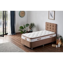 Nironyatak Niron Latte 100X200 Cm Tek Kişilik Yatak Baza Başlık Seti - Sert