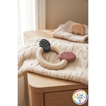 Bebek Diş Kaşıyıcı Dişeti Masajı Yapan Farklı Dokulu Silikon Kaşıma Halkası 8x6 Cm Çok Renkli