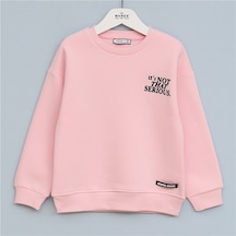 Wanex Kız Çocuk Uzun Kol Kalın Sweat - 32305 Pembe