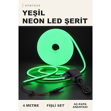 Onerous 4 M Yeşil Neon Led Şerit, Anahtarlı, Fişli