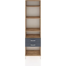 Arges Dolap 4 Raflı 2 Çekmeceli 60x30x221 Çam-antrasit Atlas Çam