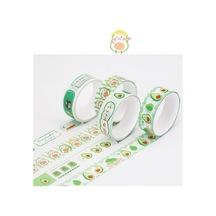 Kolbi Craft 1 Kutu 4 Rulo Sevimli Avakado Washi Bant Tape Scrapbook Bullet Journal Günlük Planlayıcı Kawaii Genel