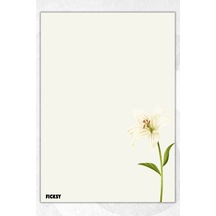 A5 Çiçek Bloknot Çizgisiz Defter - 50 Yaprak - Memopad - Notepad - Not Defteri - Not Kağıdı - 1197 Çok Renkli