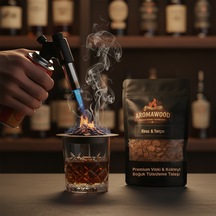 Viski & Kokteyl İçin Kiraz Ağacı & Tarçın Aroma Soğuk Tütsüleme Talaşı