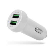 Mf Product Mfb102 2 Usb Çıkışlı 12w Akım Korumalı Araç Çakmak Şarj Cihazı Beyaz