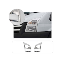 Ford Transit Uyumlu 2003-2013 Krom Far Çerçevesi 2 Parça Paslanmaz  Çelik