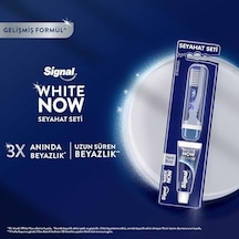 White Now Diş Macunu 14 Ml + Diş Fırçası Seyahat Seti Açık Ahşap