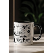 Harry Potter Temalı Özel Tasarım Porselen Kupa Bardak Çok Renkli