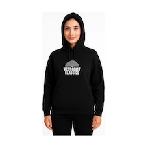 Kapşonlu Sweatshirt Oversize West Coast Classics - Siyah - Siyah