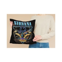 Nirvana Desenli Kare Yastık Kılıfı Çok Renkli