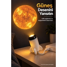 Roket Şeklinde Projeksiyon Lambası Değiştirilebilir Görsel Kartlı