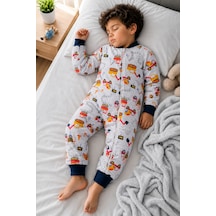 Babyhola 2.5 Tog Yorgan Gerektirmeyen Kalın Elyaf Dolgulu Çocuk Uyku Tulumu Pamuk Astarlı Unisex 6020 Antrasit