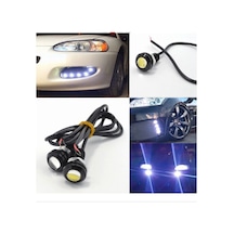 Kartal Gözü 22Mm Kafa Çapı Ayna Altı Oto Led Bir Cift 2 Adet Amber Sarı