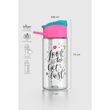 Renga Falcon Look Up Desenli 500 Ml Pipetli Tritan Çocuk Matara 912037 Fuşya Fuşya