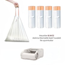Haustier Otomatik Kedi Tuvaleti Uyumlu Büzgülü Çöp Poşeti 60 Adet 4x15 Adet, 55cm X 30cm