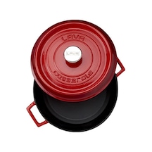 Lava Döküm Yuvarlak Tencere Trendy Çap 28Cm