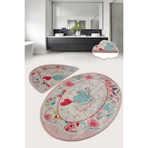 Chilai Home Bemol Oval 2 Lı Set Banyo Halısı Çok Renkli