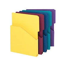 Organize Yukarı Genişleyen Slash Ceket, 2/5 Kesim Tab, 1 "genişletme, Mektup Boyutu, Çeşitli Renkler, Paket Başına 5 75445 Diğer