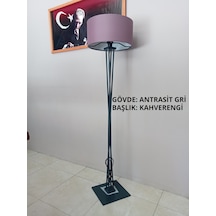 Ahşap Lamdaer Köşe Lambası Kahverengi