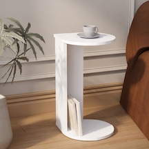 İnarch Dizayn Drop Modern Tasarım Yan Sehpa Kompakt Ve Ergonomik Yan Masa Beyaz
