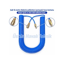 Akdeniz 15 Mt Spiral Hava Hortumu Yumuşak Jak Ve Rekor Setli