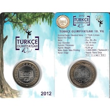 Emir Collectıon 2012 Yılı 1 Türk Lirası Türkçe Olimpiyatları Hatıra Para Özel Kit