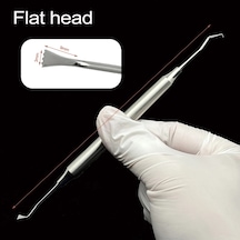 Diş Diş Eti Çekme Kablosu Aracı Diş Eti Kablosu Packer Geri Çekme Aracı Diş Hekimi Atravomatik Kablo Ayırıcı Aracı Çift Kafa Koyu Kırmızı