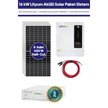 16 Kw Lityum Akülü Solar Güneş Enerjisi Sistemi