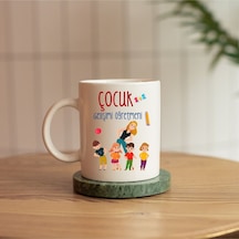 Çocuk Gelişimi Öğretmenı Öğretmenler Günü Hediyelik Baskılı Kupa Beyaz