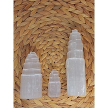 Selenit Taşı Üçlü Kule Set 6-10-15cm