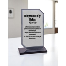 Plaket Isme Özel Halaya Ödül Başarı Hediyesi