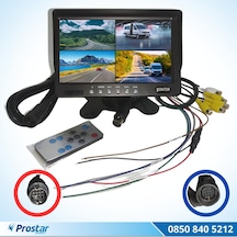 7" Dörde Bölünür Araç Monitörü 13 Pin Çıkışlı 4 Kamera G