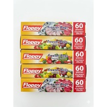 Şeylişeyler - Floppy Buzdolabı Poşeti Küçük Boy 20x30 Cm 60'lı 10 Paket - Gıda Saklama Derin Dondurucu Poşeti