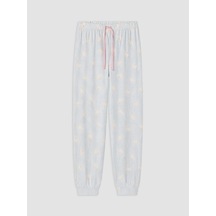 Lcw Dream Mavi Beli Lastikli Desenli Kadın Pijama Alt