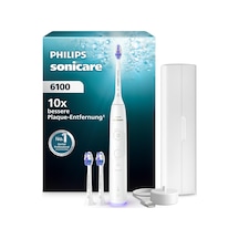 Philips Sonicare 6100 Elektrikli Diş Fırçası, 2 Fırçalama Moduna Sahip Sonik Diş Fırçası, 3 Yoğunluk Seviyesi, Basınç Kontrolü, Easystart, Smartimer, Seyahat Çantası, Beyaz, Model Hx7400/02 Yeni Teknoloji