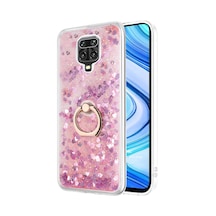 Microsonic Xiaomi Redmi Note 9S Kılıf Glitter Liquid Holder