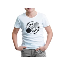 Lord Tshirt Masa Tenisi - Ping Pong Ying Yan Beyaz Çocuk Tshirt