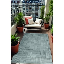 Decoser Hasır 8052 Gri Halı Kilim Kaymaz Taban Salon Mutfak Kesme Yolluk Gri