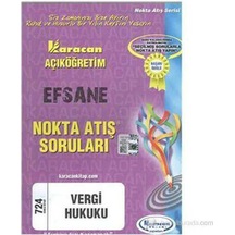Karacan Aöf 2014 2.sınıf Vergi Hukuku Nokta Atış Soruları Karacan Açıköğretim Yayınları