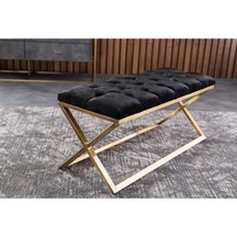 Modern Makyaj Sandalyesi Metal Puf & Beach Yatak Ucu Oturağı Özel Tasarım Oturak Gold