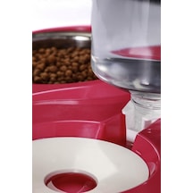 Tr Hazneli Kedi-köpek Mama Ve Su Kabı Seti 500ml Fuşya