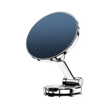 Cbtx Global Karbon Fiber Doku Araba Yapışkan Taban Manyetik Emme Alaşımlı Telefon Tutucu Katlanır Braket - Gümüş