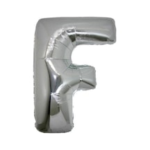 Gümüş Folyo Balon F Harfi 40 İnç 100c M Gri