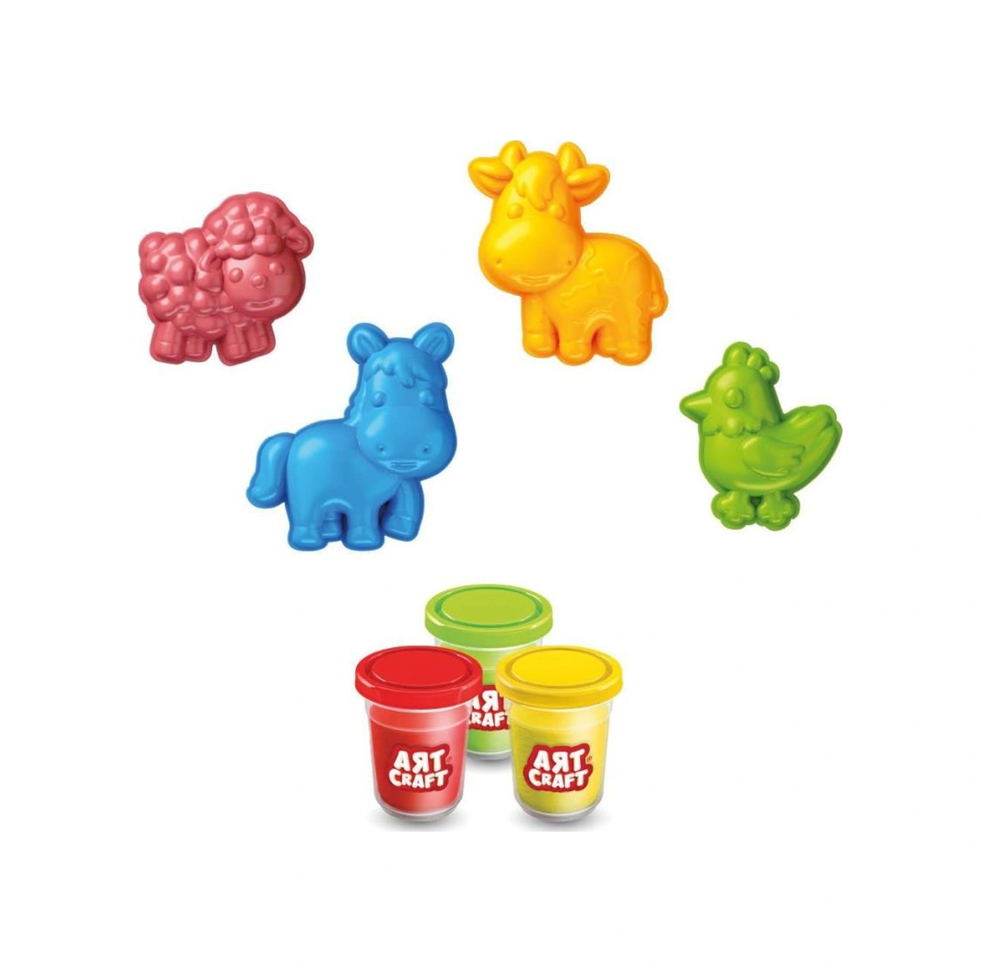 03993 Art Craft Çiftlik Hayvanları Hamur Set 168 Gr -fentoys