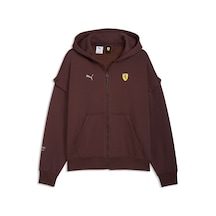 Puma Scuderıa Ferrarı Premıum Erkek Geniş Kesim Kapüşonlu Sweatshırt 634226 13 Kahverengi